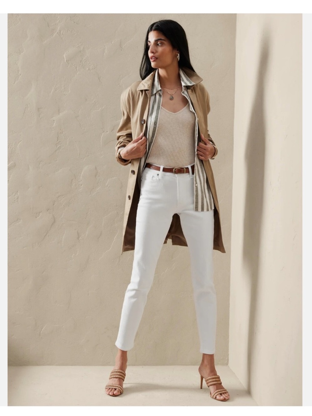 Banana Republic Skinny Fit Jeans Size 27/4 Petite Minimal Coastal Neutral Spring